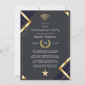Certificaat van de Black & Gold Virtual Graduation Kaart (Voorkant)