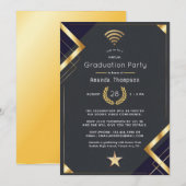 Certificaat van de Black & Gold Virtual Graduation Kaart (Voorkant / Achterkant)