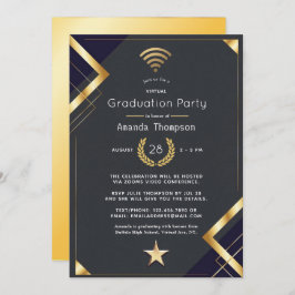 Certificaat van de Black & Gold Virtual Graduation Kaart