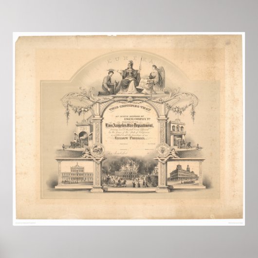 Certificaat van de brandweer van Los Angeles (0891 Poster (Voorkant)