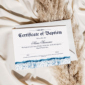 Certificaat van de Doop Waterdoop Papieren Blad