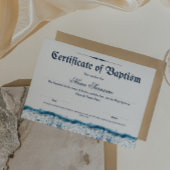 Certificaat van de Doop Waterdoop Papieren Blad