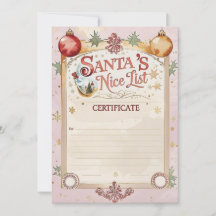 Certificaat van de Goede Lijst van Sinterklaas | P