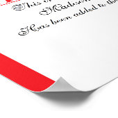 Certificaat van de "Nice-lijst" van de persoonlijk Poster (Hoek)