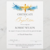 Certificaat van doop, doopcertificaat (Voorkant)