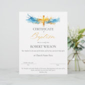 Certificaat van doop, doopcertificaat (Staand voorkant)