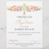 Certificaat van doop, doopcertificaat (Voorkant)