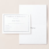 Certificaat van echtheid Art Folie Card Kaarten (Display)
