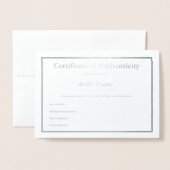 Certificaat van echtheid Art Folie Card Kaarten (Voorkant met envelop)