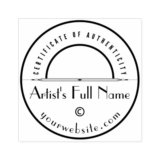 Certificaat van echtheid Art Retail Marketing Rubberstempel (Afrduk)
