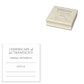 Certificaat van echtheid invullen rubberstempel (Gestempeld)
