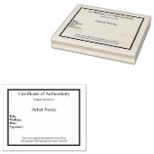 Certificaat van Echtheid Kunst Sjabloon Rubber Ste Rubberstempel (Gestempeld)