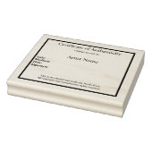 Certificaat van Echtheid Kunst Sjabloon Rubber Ste Rubberstempel (Stempel)