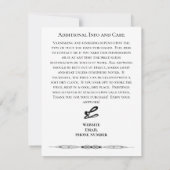 Certificaat van echtheid Kunstenaars Kunstverkoper Kaart (Achterkant)