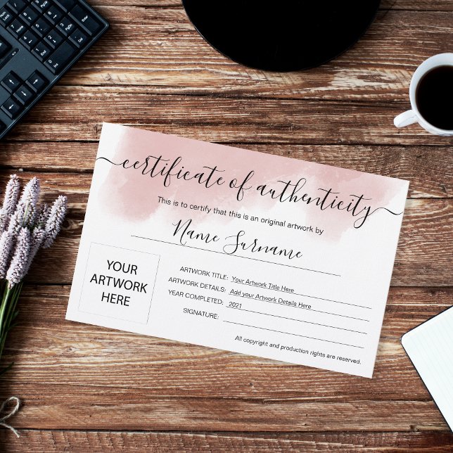 Certificaat van echtheid Kunstwerk door (Creator heeft geüpload)