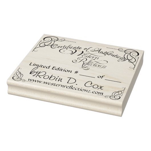 Certificaat van echtheid ~ Limited Edition Rubberstempel (Stempel)