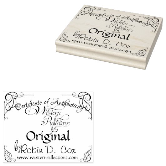 Certificaat van echtheid ~ Origineel Rubberstempel (Gestempeld)