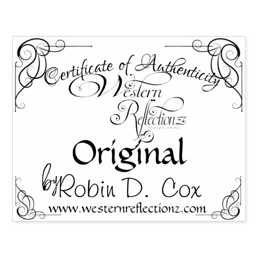 Certificaat van echtheid ~ Origineel Rubberstempel (Afrduk)