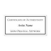 certificaat van echtheid rechthoek rubberstempel (Afrduk)