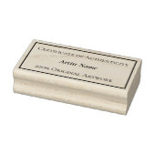 certificaat van echtheid rechthoek rubberstempel (Stempel)