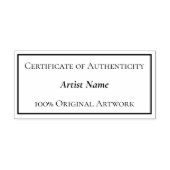 certificaat van echtheid rechthoek  zelfinktende stempel (Design)