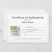 Certificaat van echtheid Vul de Sjabloon in (Voorkant)