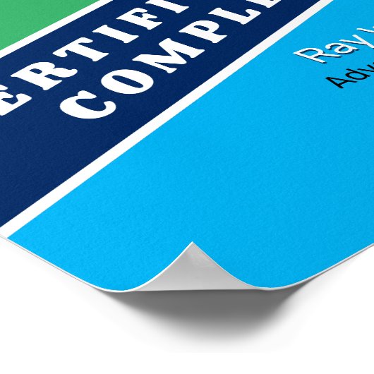 Certificaat van erkenning van de werknemer poster (Hoek)