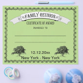 Certificaat van erkenning voor familiebijeenkomst  flyer (Enkel)