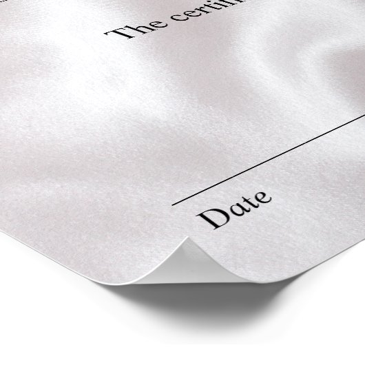 Certificaat van goedkeuring poster (Hoek)