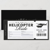 Certificaat van helikopter Ride Ticket Gift Vouche (Voorkant / Achterkant)