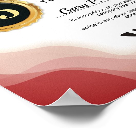 Certificaat van herkenning ter gelegenheid van het poster (Hoek)