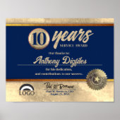 Certificaat van herkenning ter gelegenheid van het poster (Voorkant)