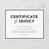 Certificaat van het diocy Apology-Briefkaart // Gr Briefkaart (Voorkant)