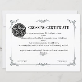 Certificaat van het Overschrijden van de Sluier