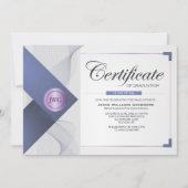 Certificaat van inschrijving in het Afstuderen Kaart (Voorkant)