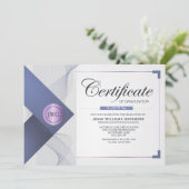 Certificaat van inschrijving in het Afstuderen Kaart (Staand voorkant)