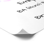 Certificaat van kleurrijk Afstuderen Poster (Hoek)