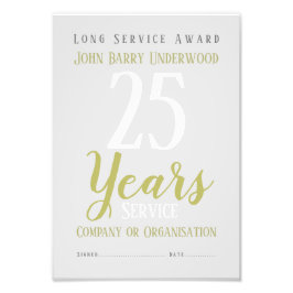 Certificaat van lange serviceverlening foto afdruk