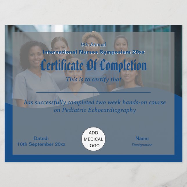 Certificaat van medische conferentie voor verpleeg (Voorkant)