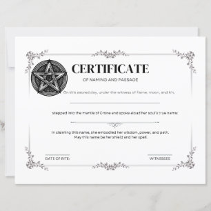 Certificaat van Naamgeving en Overgang