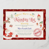 Certificaat van Sinterklaas stoute lijst Folie uit Uitnodiging (Voorkant)