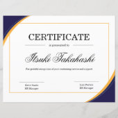 Certificaat van Sjabloon van waarmerking (Voorkant)