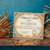 certificaat van uitmuntendheid erkenning werknemer fotoplaat (Zijkant)