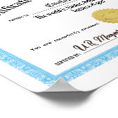 Certificaat van uitmuntendheid, vriendelijkheid Aw Poster (Hoek)