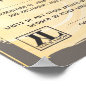 Certificaat van uitmuntendheid werknemer vrijwilli poster (Hoek)