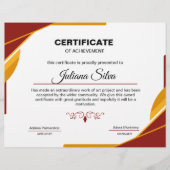 Certificaat van verkrijging van een Sjabloon Flyer (Voorkant)