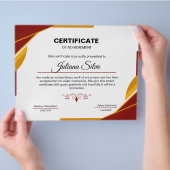 Certificaat van verkrijging van een Sjabloon Flyer (Hand)