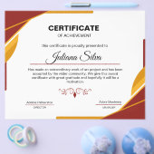 Certificaat van verkrijging van een Sjabloon Flyer (Enkel)