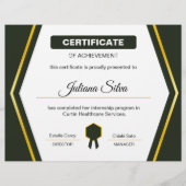 Certificaat van verkrijging van een Sjabloon Flyer (Voorkant)