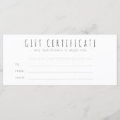 CERTIFICAAT VAN VERPLICHTING | Minimalistisch goud (Achterkant)